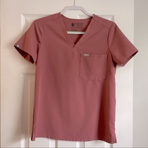Figs Mauve Catarina Scrub Top